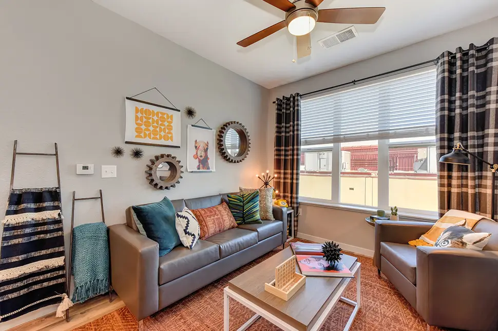 furnished apartment living space