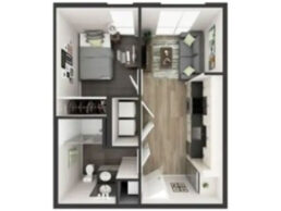 1-bedroom floor plan image